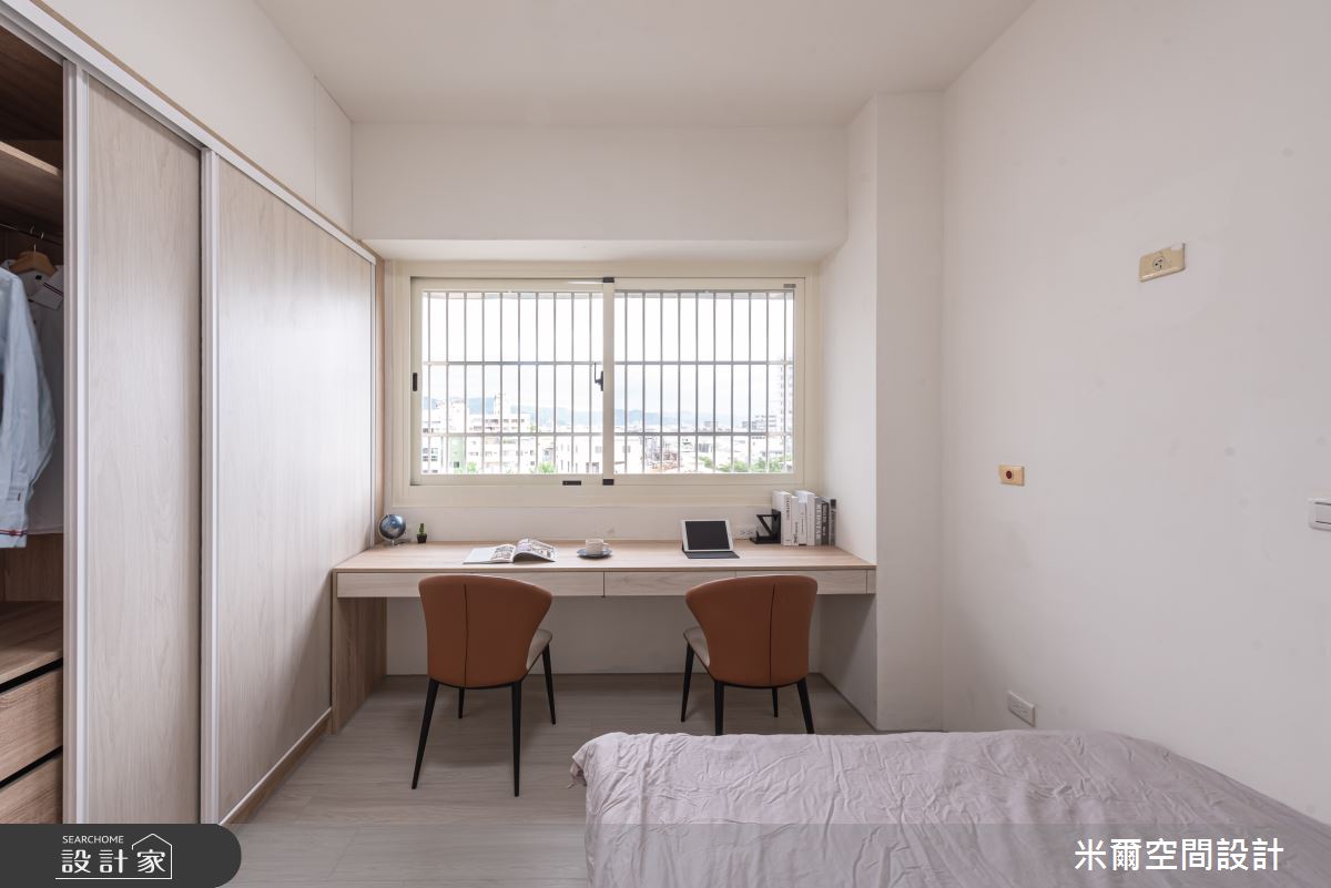 25坪中古屋(5~15年)＿北歐風臥室案例圖片＿米爾空間設計＿米爾_奶油天地_台中太平之17