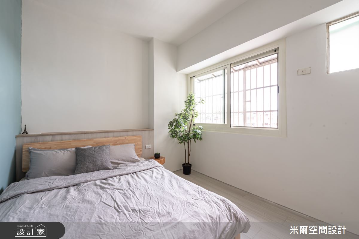 25坪中古屋(5~15年)＿北歐風臥室案例圖片＿米爾空間設計＿米爾_奶油天地_台中太平之20
