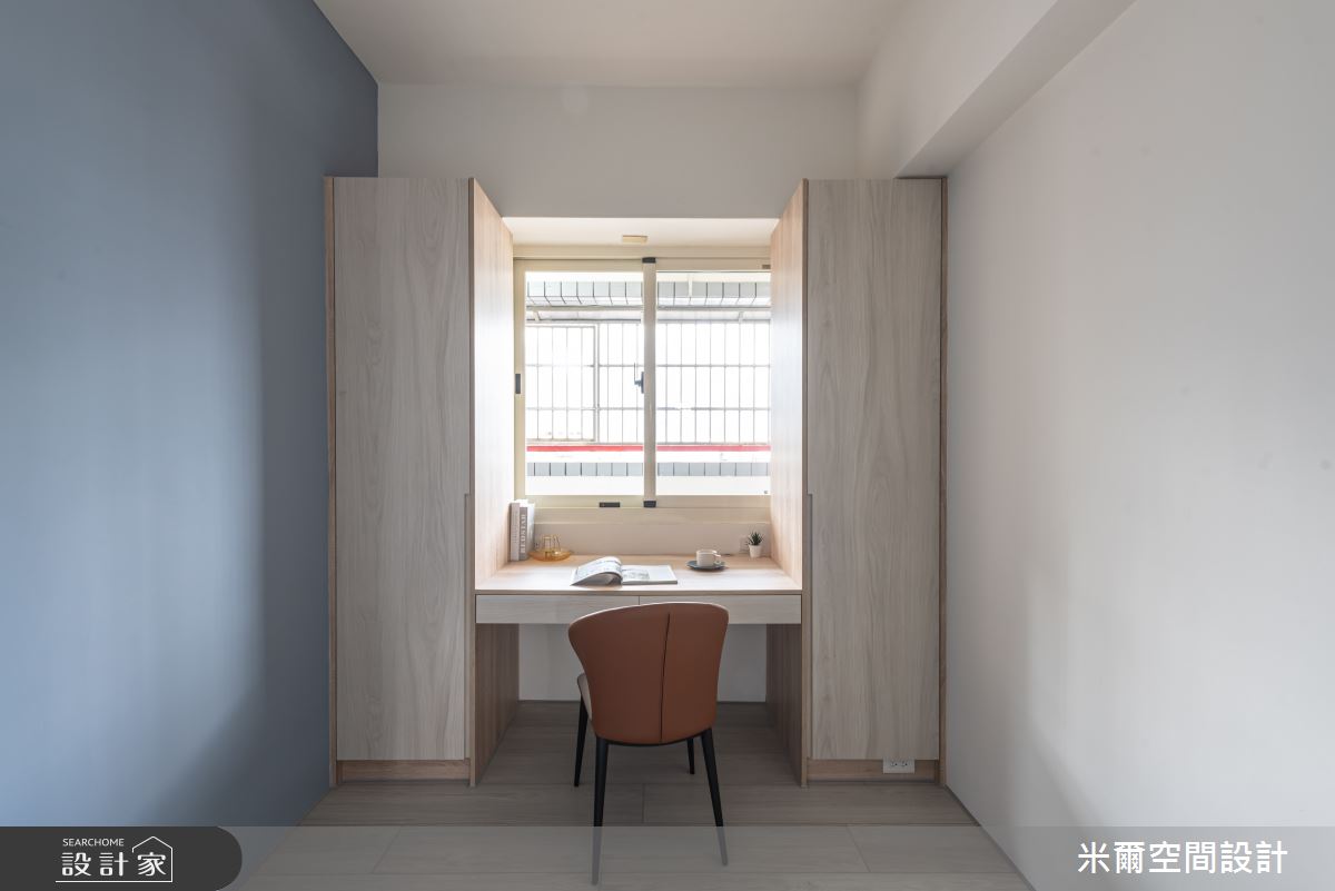 25坪中古屋(5~15年)＿北歐風書房多功能室案例圖片＿米爾空間設計＿米爾_奶油天地_台中太平之22