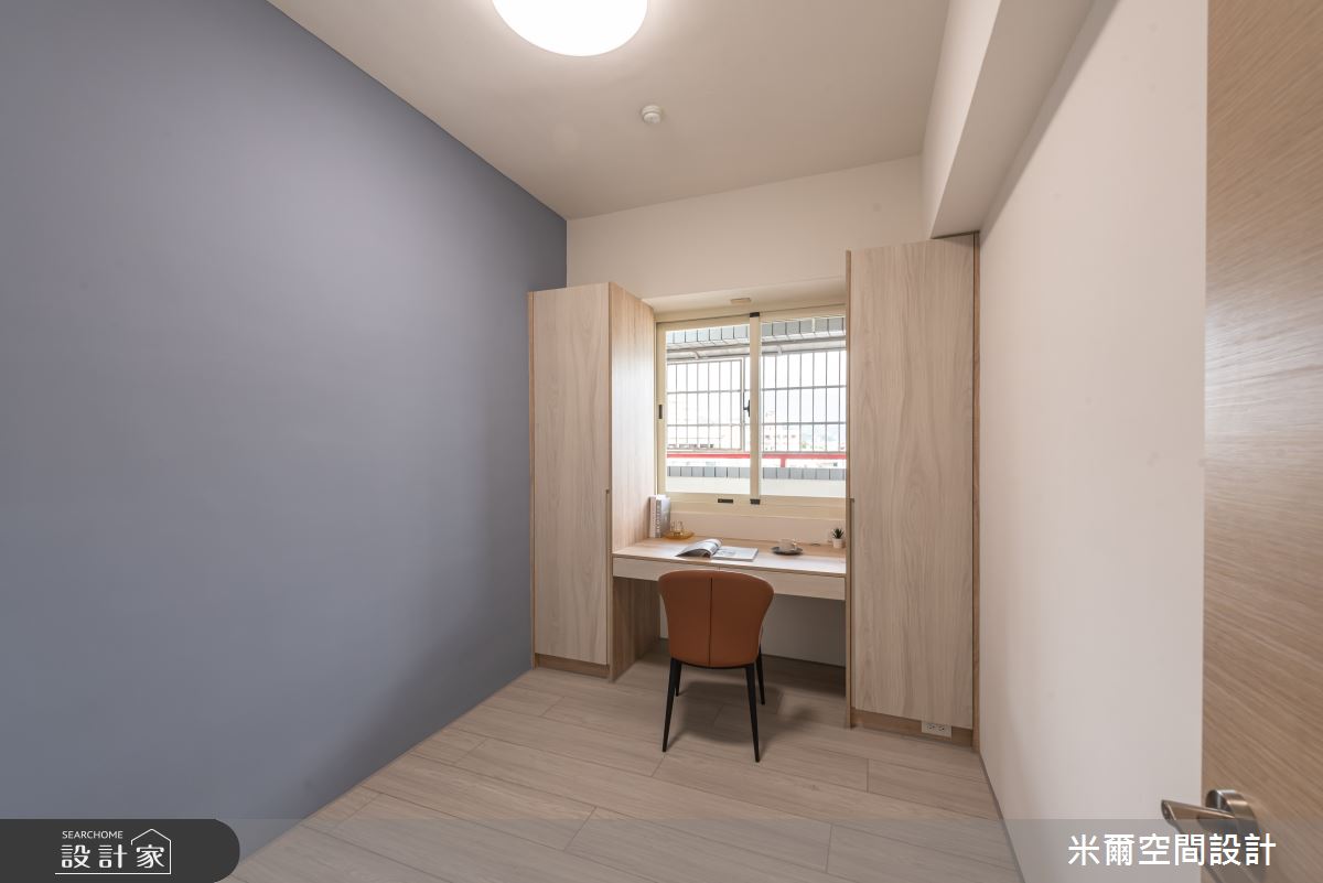25坪中古屋(5~15年)＿北歐風書房多功能室案例圖片＿米爾空間設計＿米爾_奶油天地_台中太平之21