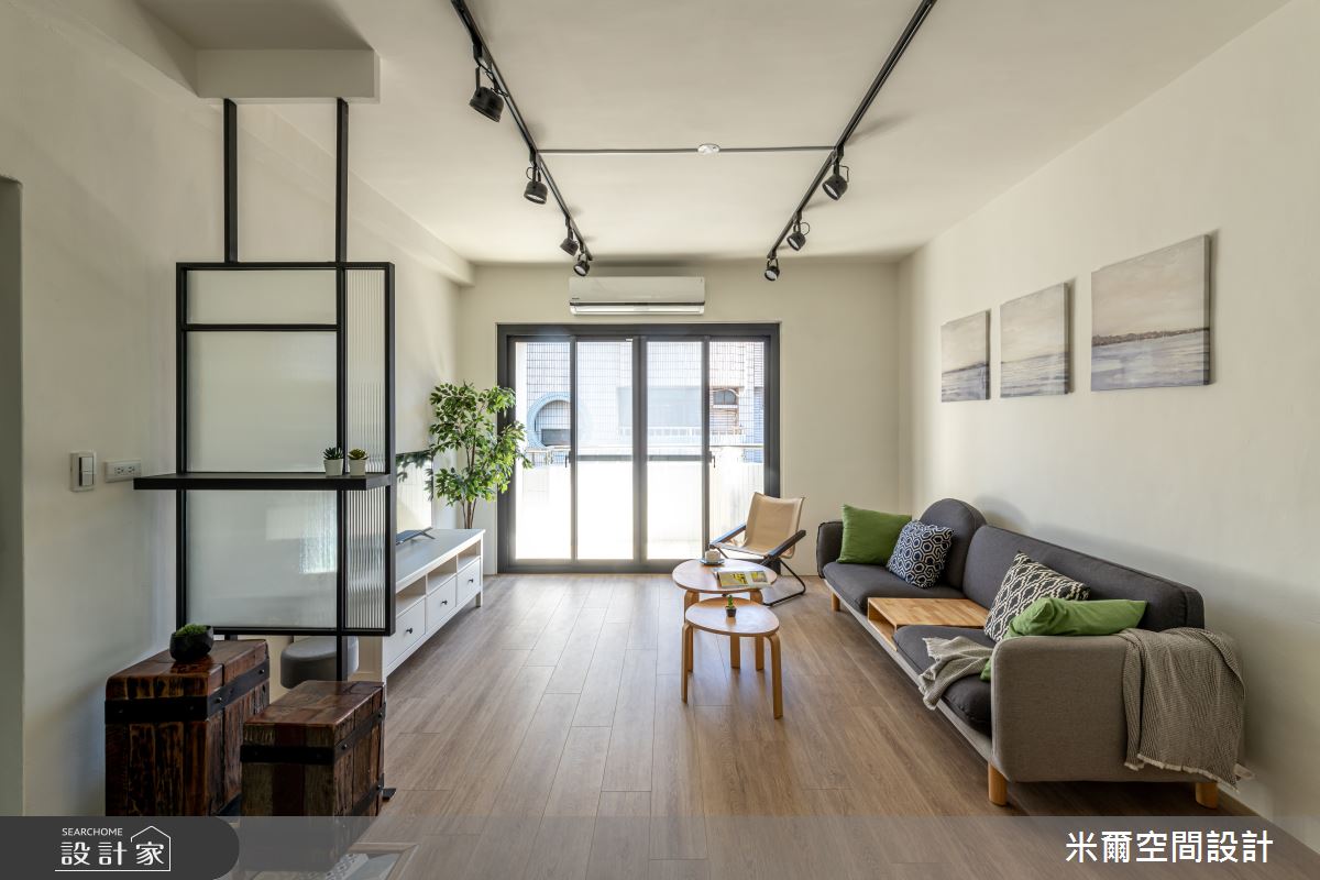 28坪中古屋(5~15年)＿鄉村風客廳案例圖片＿米爾空間設計＿米爾_仿美鄉村_新竹東區之8