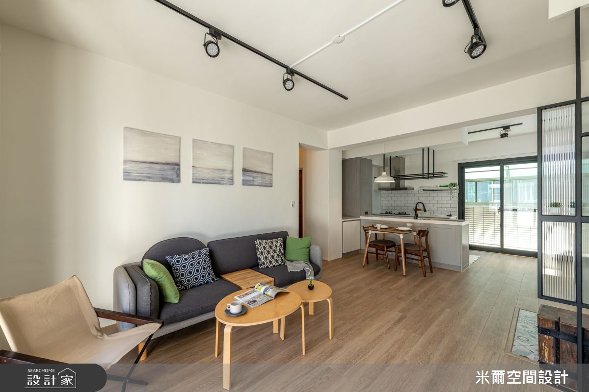 28坪中古屋(5~15年)＿鄉村風客廳案例圖片＿米爾空間設計＿米爾_仿美鄉村_新竹東區之9