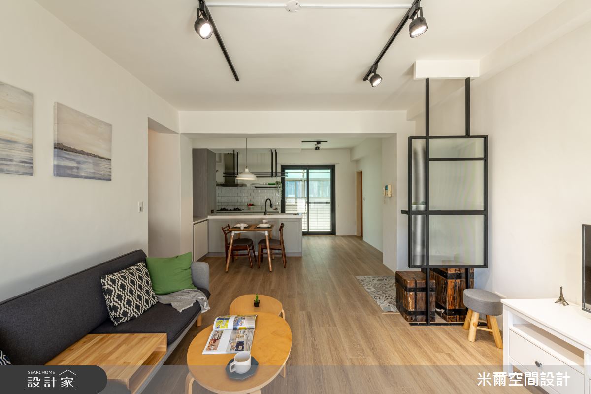 28坪中古屋(5~15年)＿鄉村風客廳案例圖片＿米爾空間設計＿米爾_仿美鄉村_新竹東區之10