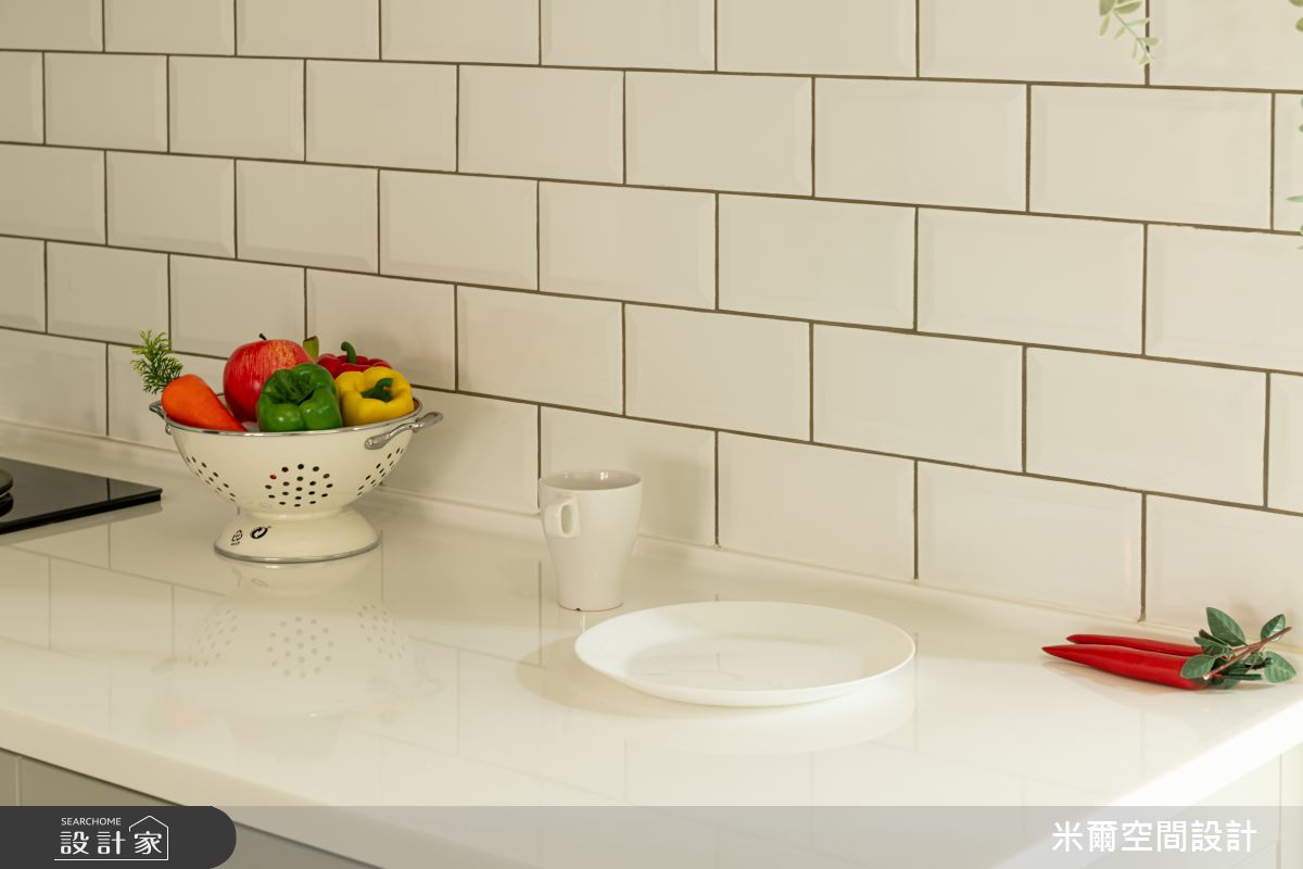 28坪中古屋(5~15年)＿鄉村風廚房案例圖片＿米爾空間設計＿米爾_仿美鄉村_新竹東區之20