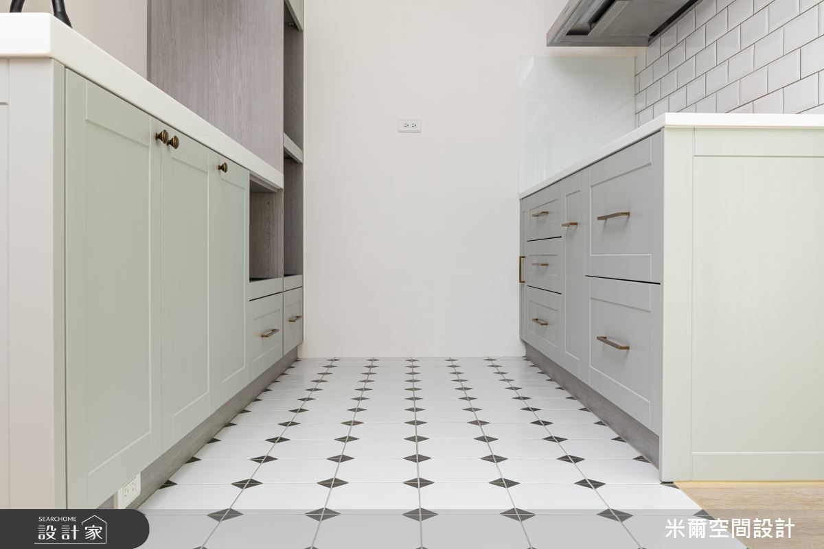 28坪中古屋(5~15年)＿鄉村風廚房案例圖片＿米爾空間設計＿米爾_仿美鄉村_新竹東區之19