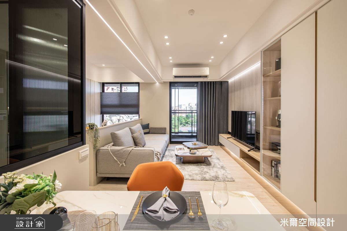 22坪中古屋(5~15年)＿現代風客廳餐廳案例圖片＿米爾空間設計＿米爾_現代風範_桃園龜山之3
