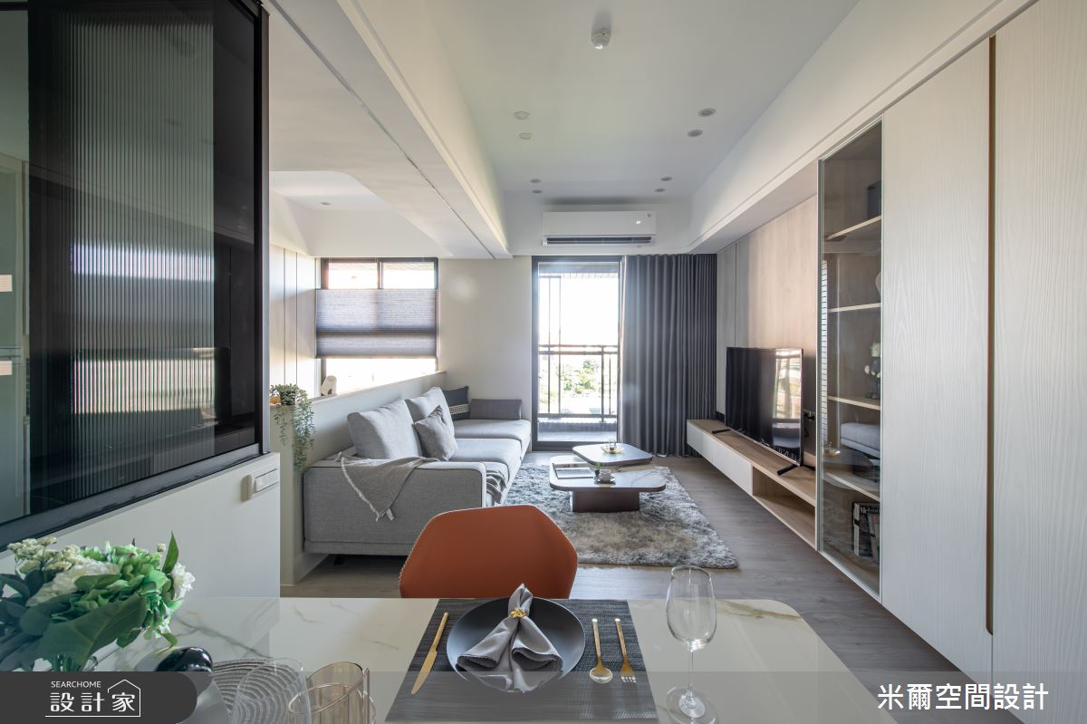 22坪中古屋(5~15年)＿現代風客廳餐廳案例圖片＿米爾空間設計＿米爾_現代風範_桃園龜山之2