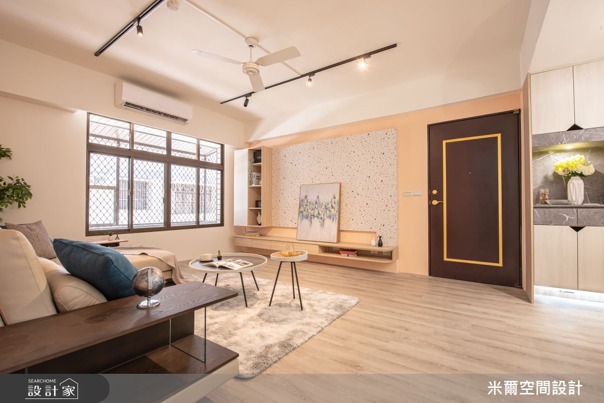 25坪老屋(16~30年)＿北歐風客廳案例圖片＿米爾空間設計＿米爾_經典玩色_桃園中壢之3