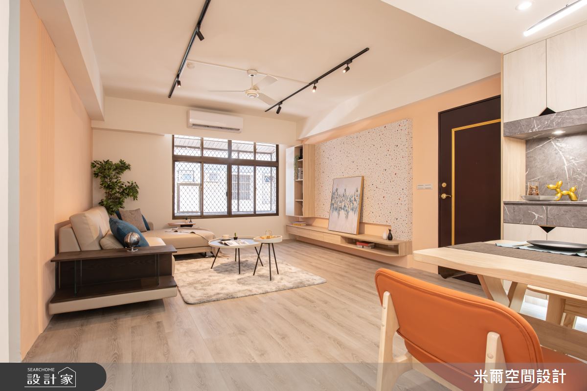 25坪老屋(16~30年)＿北歐風客廳餐廳案例圖片＿米爾空間設計＿米爾_經典玩色_桃園中壢之2