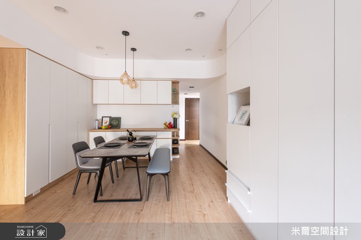 28坪中古屋(5~15年)＿北歐風餐廳案例圖片＿米爾空間設計＿米爾_白丰木橡_新竹北區之11