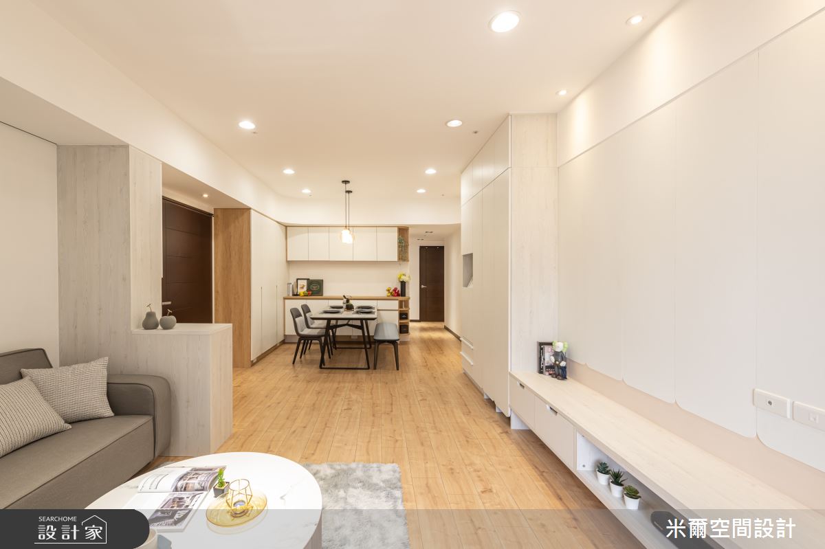 28坪中古屋(5~15年)＿北歐風客廳案例圖片＿米爾空間設計＿米爾_白丰木橡_新竹北區之6