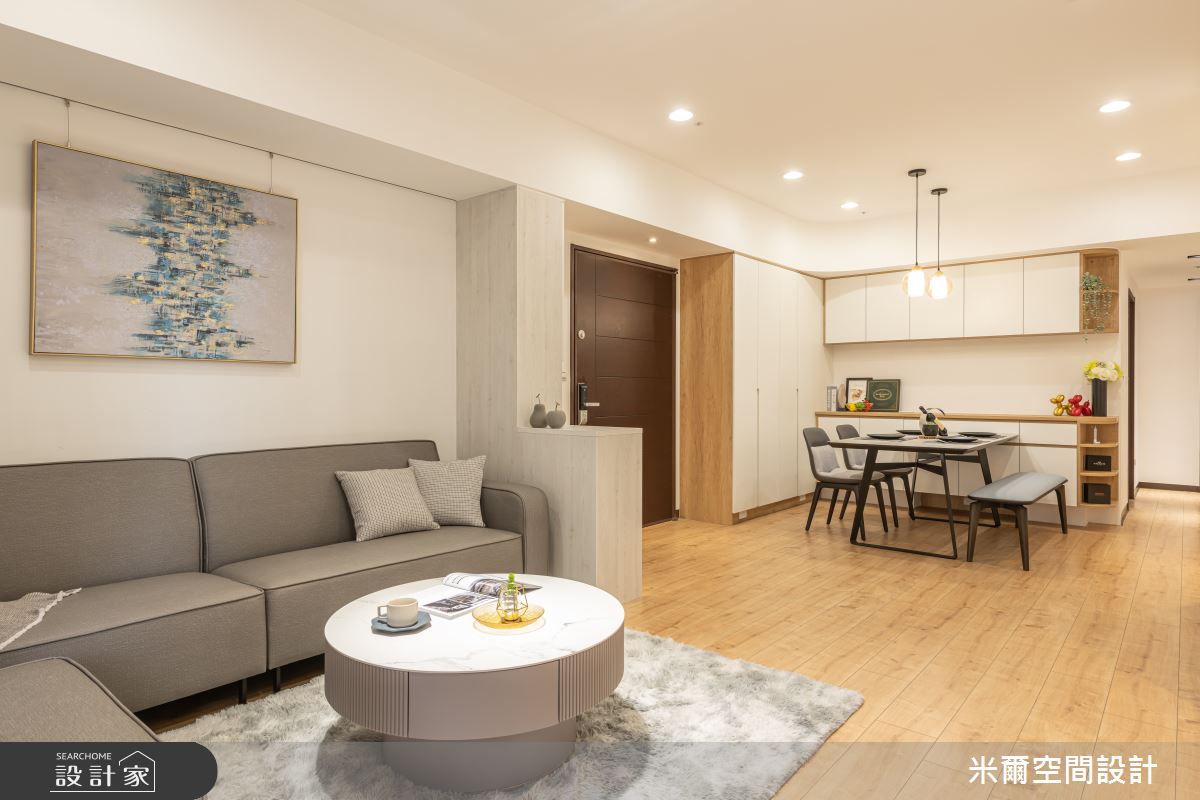 28坪中古屋(5~15年)＿北歐風客廳案例圖片＿米爾空間設計＿米爾_白丰木橡_新竹北區之7