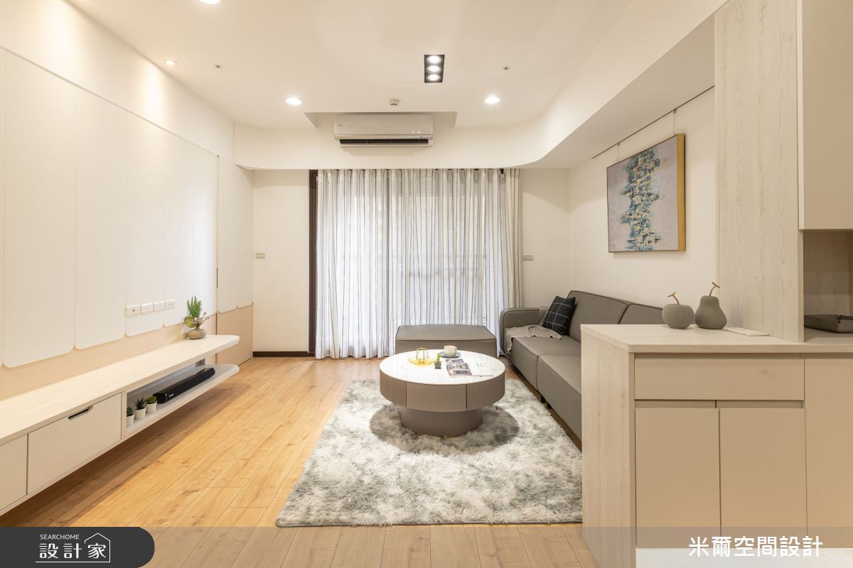 28坪中古屋(5~15年)＿北歐風客廳案例圖片＿米爾空間設計＿米爾_白丰木橡_新竹北區之3