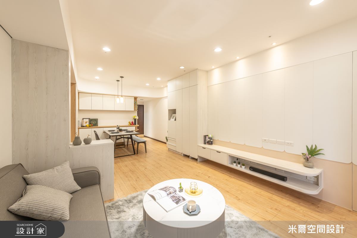 28坪中古屋(5~15年)＿北歐風客廳案例圖片＿米爾空間設計＿米爾_白丰木橡_新竹北區之8