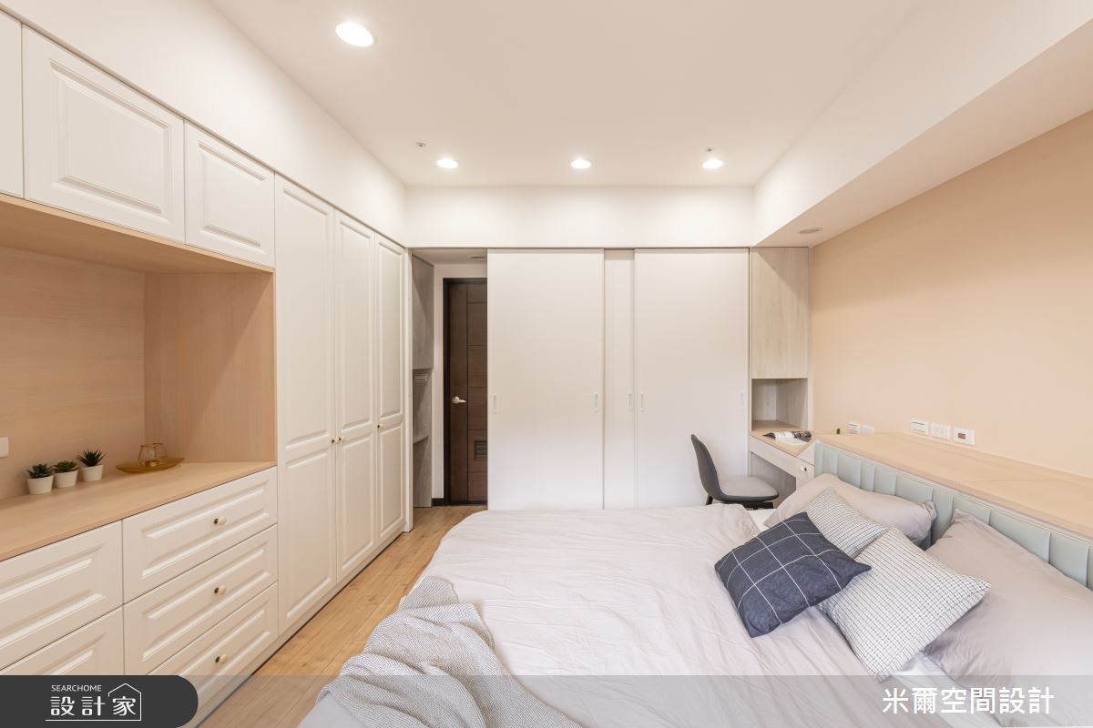 28坪中古屋(5~15年)＿北歐風臥室案例圖片＿米爾空間設計＿米爾_白丰木橡_新竹北區之17