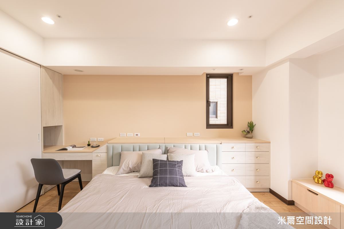 28坪中古屋(5~15年)＿北歐風臥室案例圖片＿米爾空間設計＿米爾_白丰木橡_新竹北區之18
