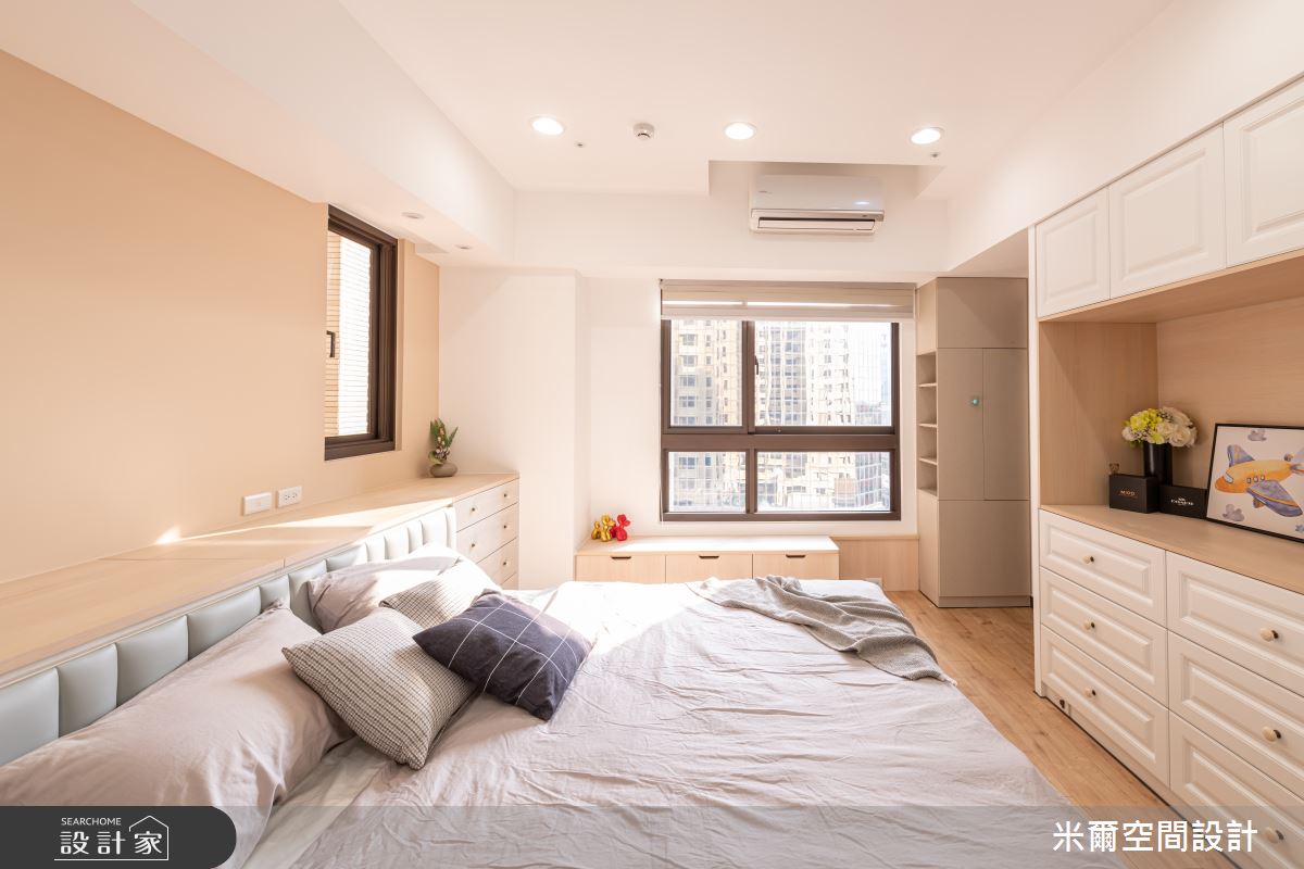 28坪中古屋(5~15年)＿北歐風臥室案例圖片＿米爾空間設計＿米爾_白丰木橡_新竹北區之16