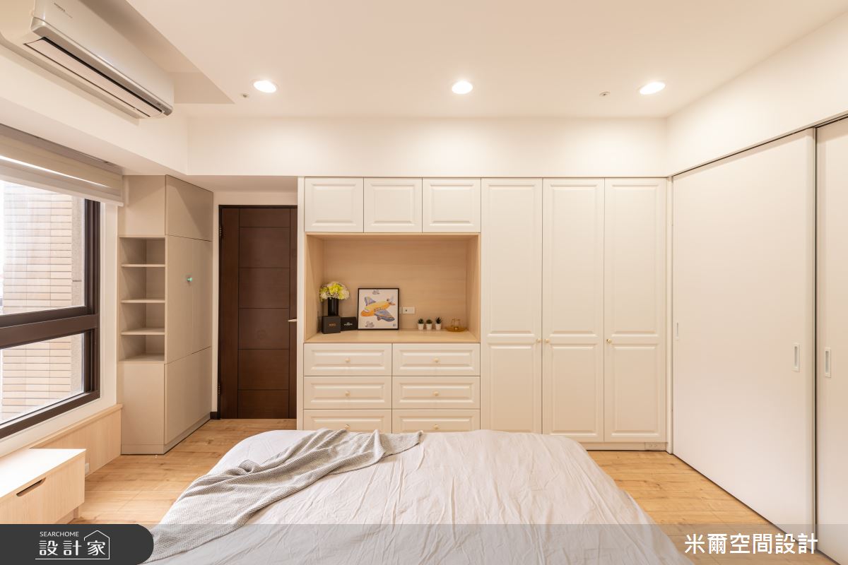 28坪中古屋(5~15年)＿北歐風臥室案例圖片＿米爾空間設計＿米爾_白丰木橡_新竹北區之19