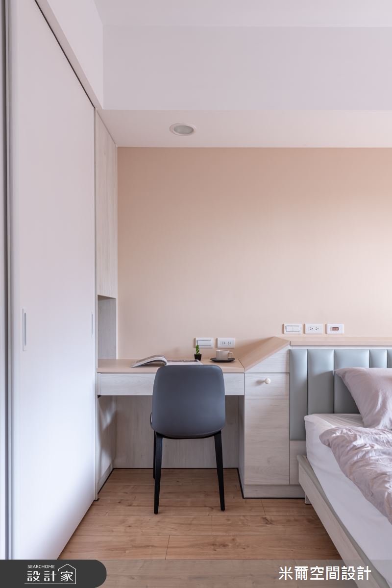 28坪中古屋(5~15年)＿北歐風臥室案例圖片＿米爾空間設計＿米爾_白丰木橡_新竹北區之20