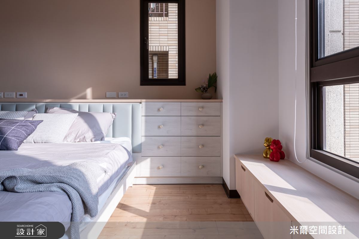 28坪中古屋(5~15年)＿北歐風臥室案例圖片＿米爾空間設計＿米爾_白丰木橡_新竹北區之21