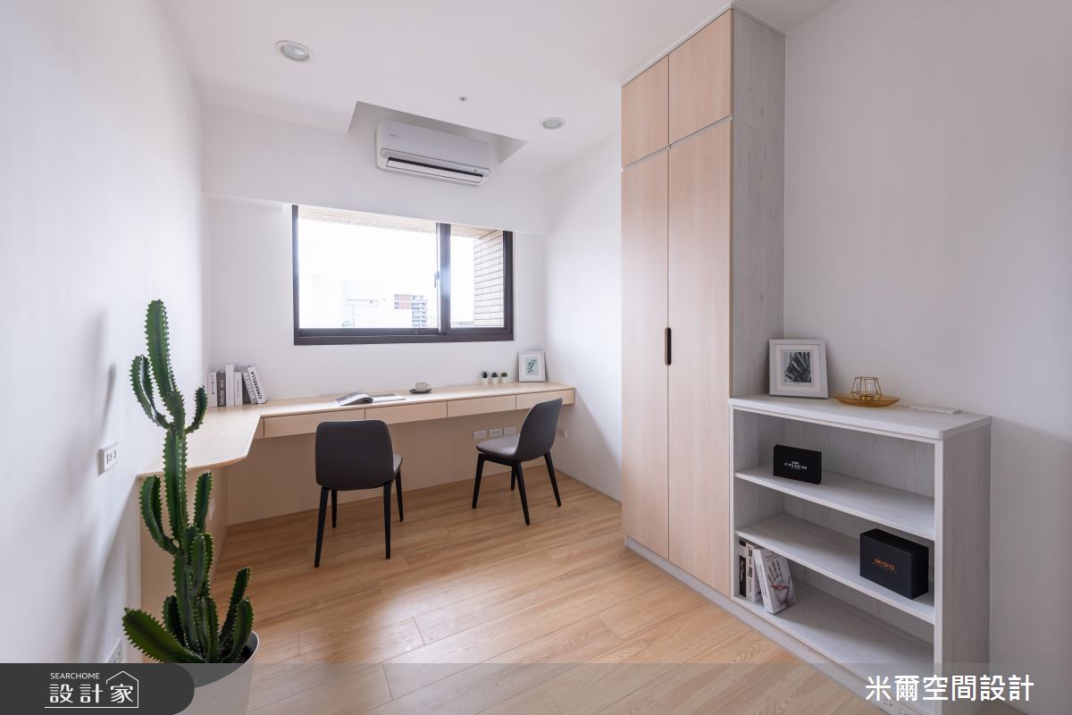 28坪中古屋(5~15年)＿北歐風書房案例圖片＿米爾空間設計＿米爾_白丰木橡_新竹北區之23