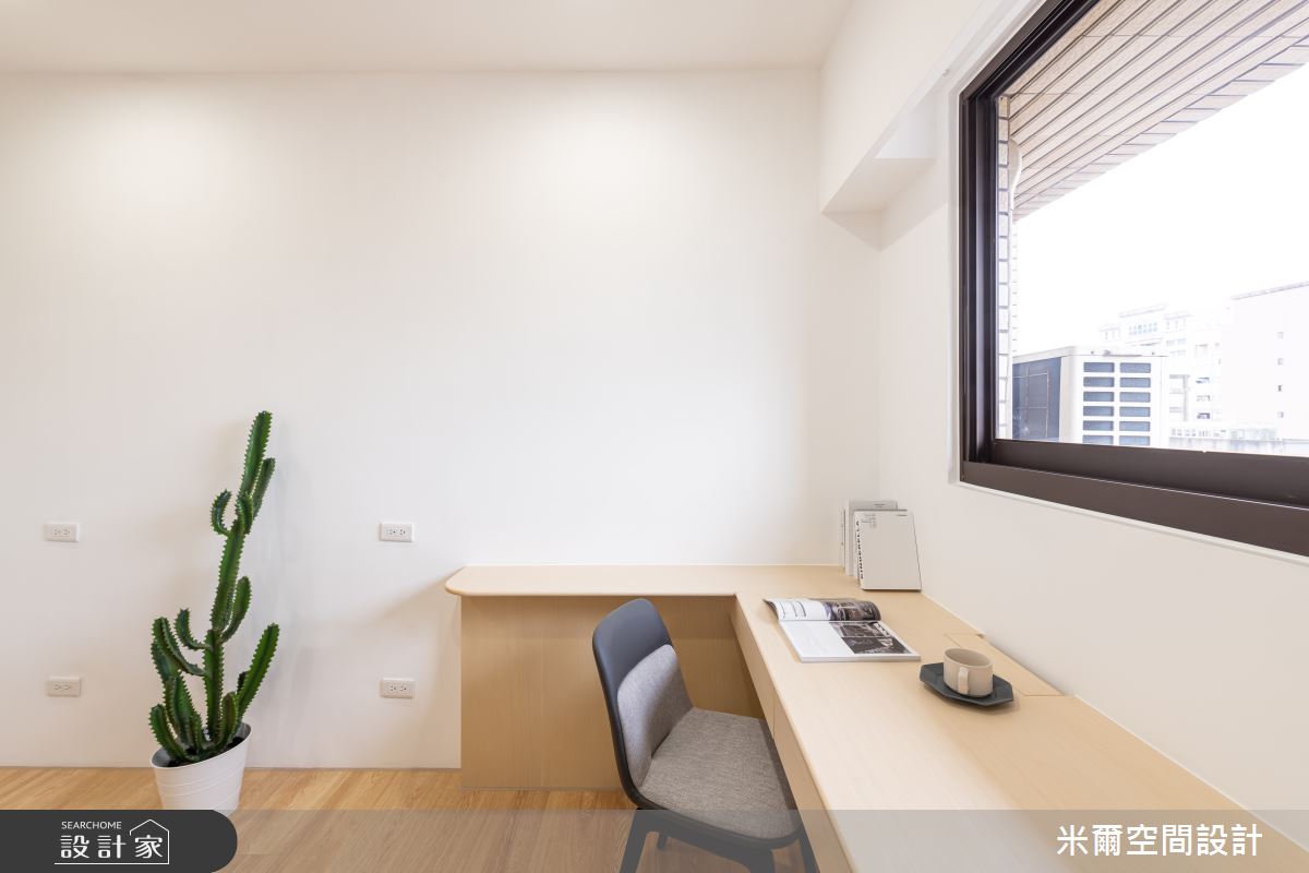 28坪中古屋(5~15年)＿北歐風書房案例圖片＿米爾空間設計＿米爾_白丰木橡_新竹北區之26