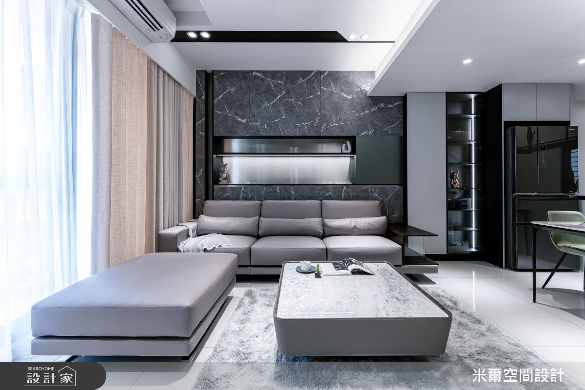 80坪新成屋(5年以下)＿現代風客廳案例圖片＿米爾空間設計＿米爾_王橋晶鑽_新竹北區之4