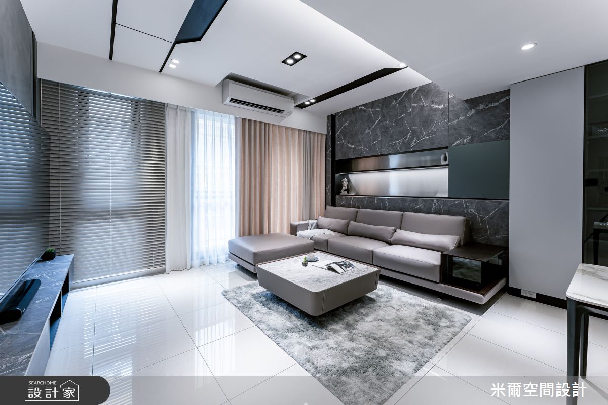 80坪新成屋(5年以下)＿現代風客廳案例圖片＿米爾空間設計＿米爾_王橋晶鑽_新竹北區之5