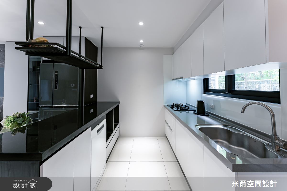 80坪新成屋(5年以下)＿現代風廚房中島案例圖片＿米爾空間設計＿米爾_王橋晶鑽_新竹北區之12