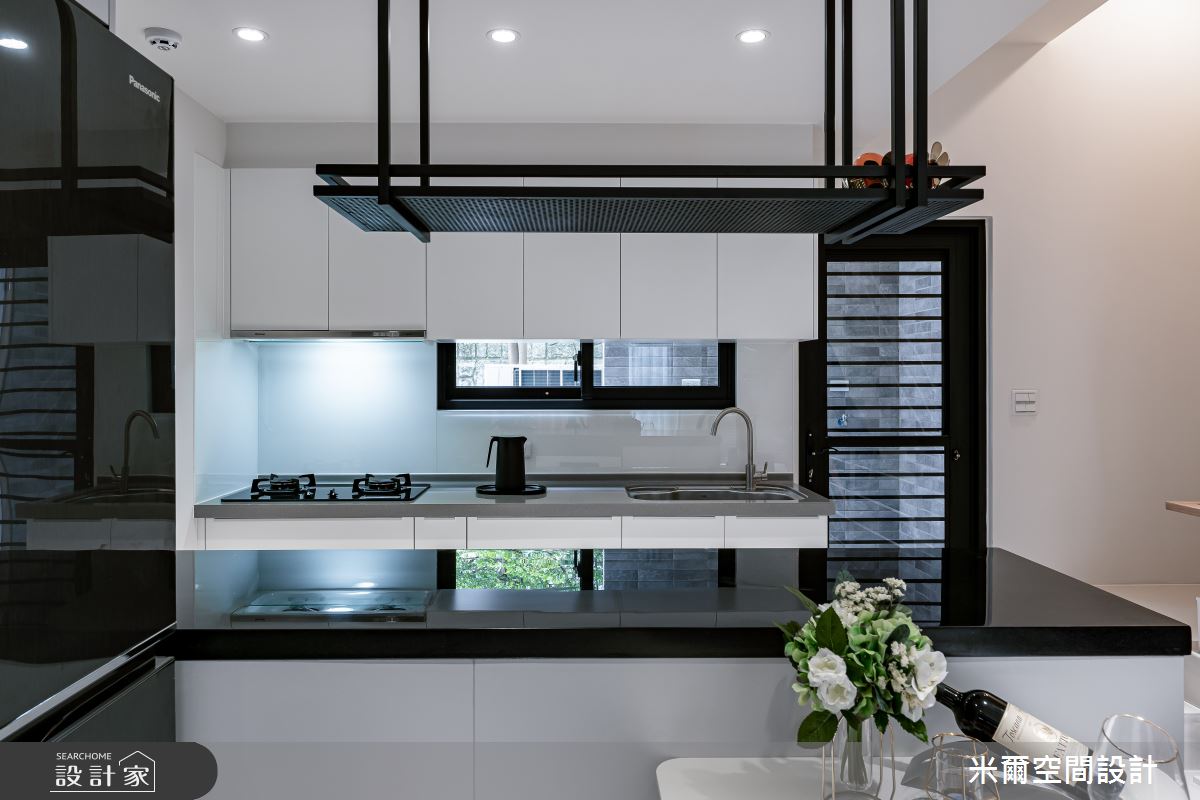 80坪新成屋(5年以下)＿現代風廚房中島案例圖片＿米爾空間設計＿米爾_王橋晶鑽_新竹北區之11
