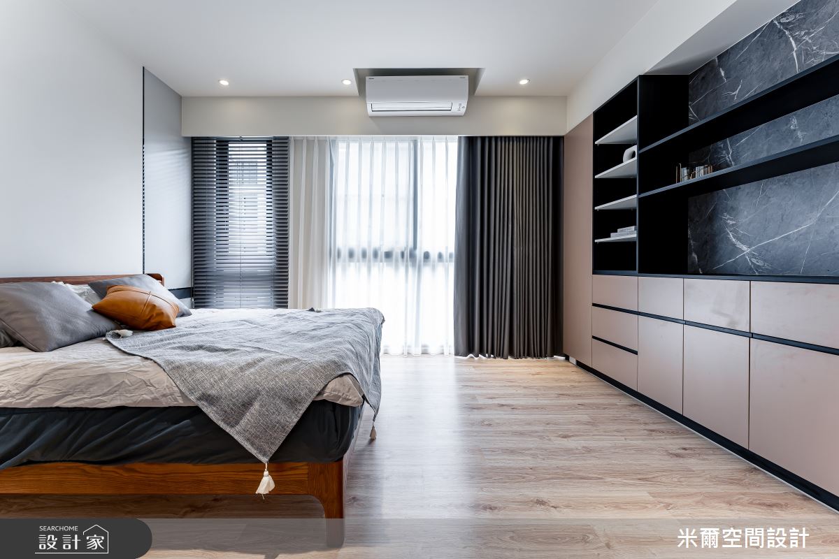 80坪新成屋(5年以下)＿現代風臥室案例圖片＿米爾空間設計＿米爾_王橋晶鑽_新竹北區之27
