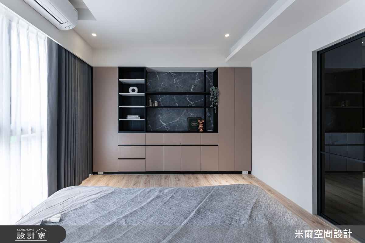 80坪新成屋(5年以下)＿現代風臥室案例圖片＿米爾空間設計＿米爾_王橋晶鑽_新竹北區之34