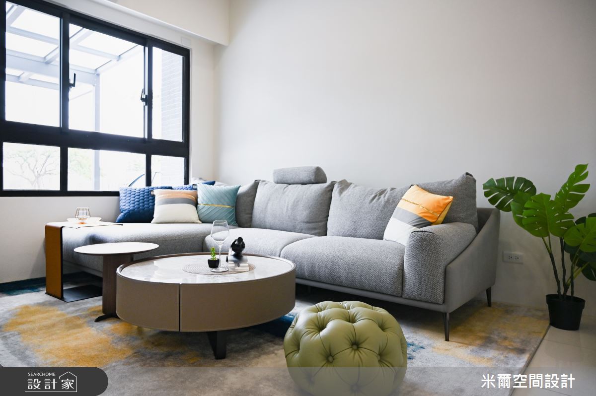 30坪新成屋(5年以下)＿現代風客廳案例圖片＿米爾空間設計＿米爾_富新時代，新屋透天_新竹縣湖口之5