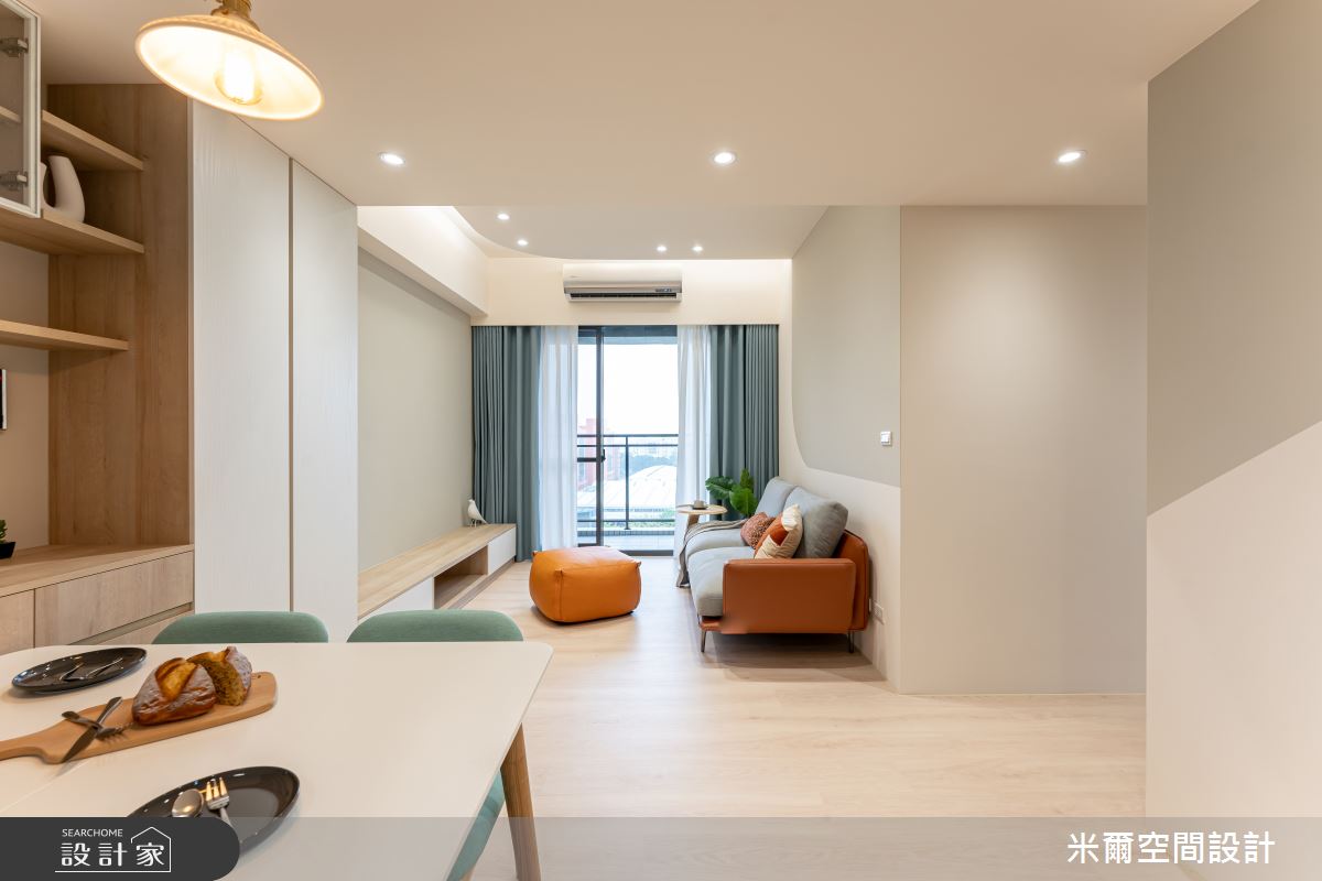 28坪新成屋(5年以下)＿北歐風客廳餐廳案例圖片＿米爾空間設計＿米爾_珥悅_桃園中壢之9