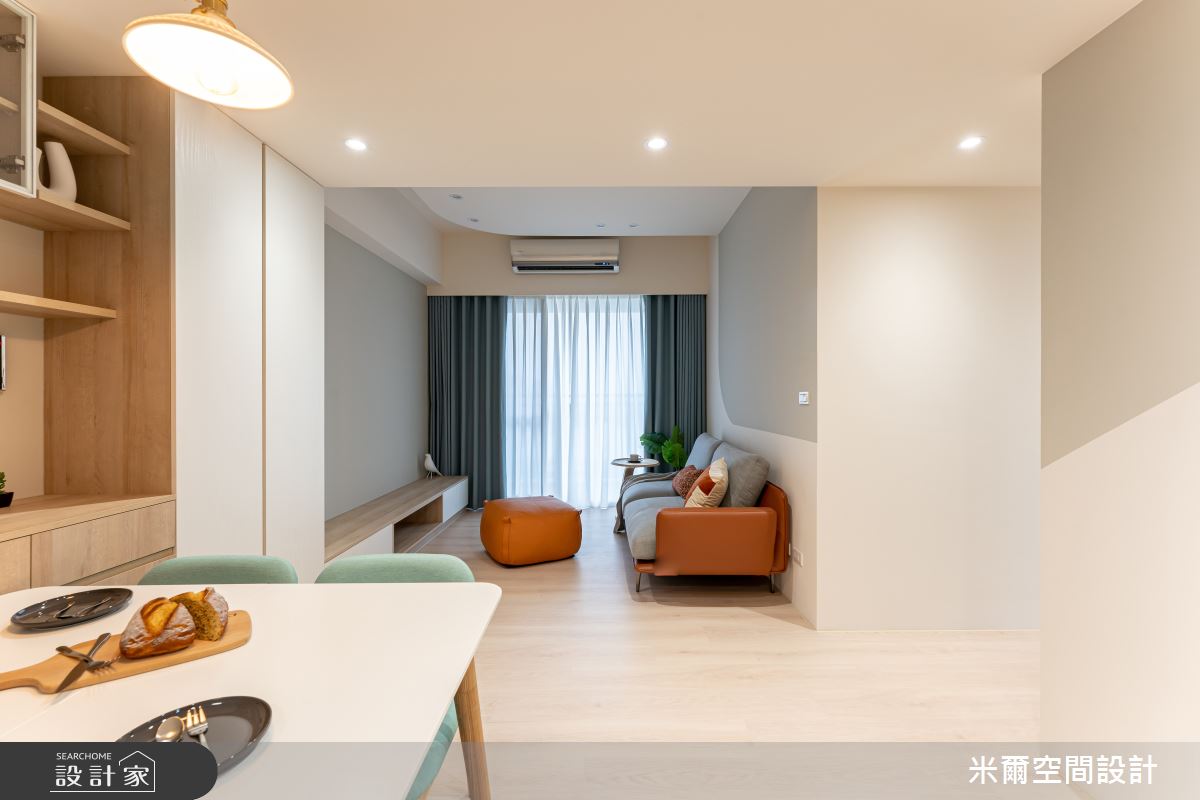 28坪新成屋(5年以下)＿北歐風客廳餐廳案例圖片＿米爾空間設計＿米爾_珥悅_桃園中壢之11