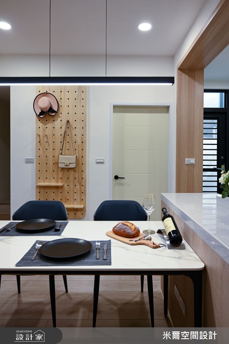 55坪老屋(16~30年)＿北歐風餐廳中島案例圖片＿米爾空間設計＿米爾_原始生活_新竹竹東之12