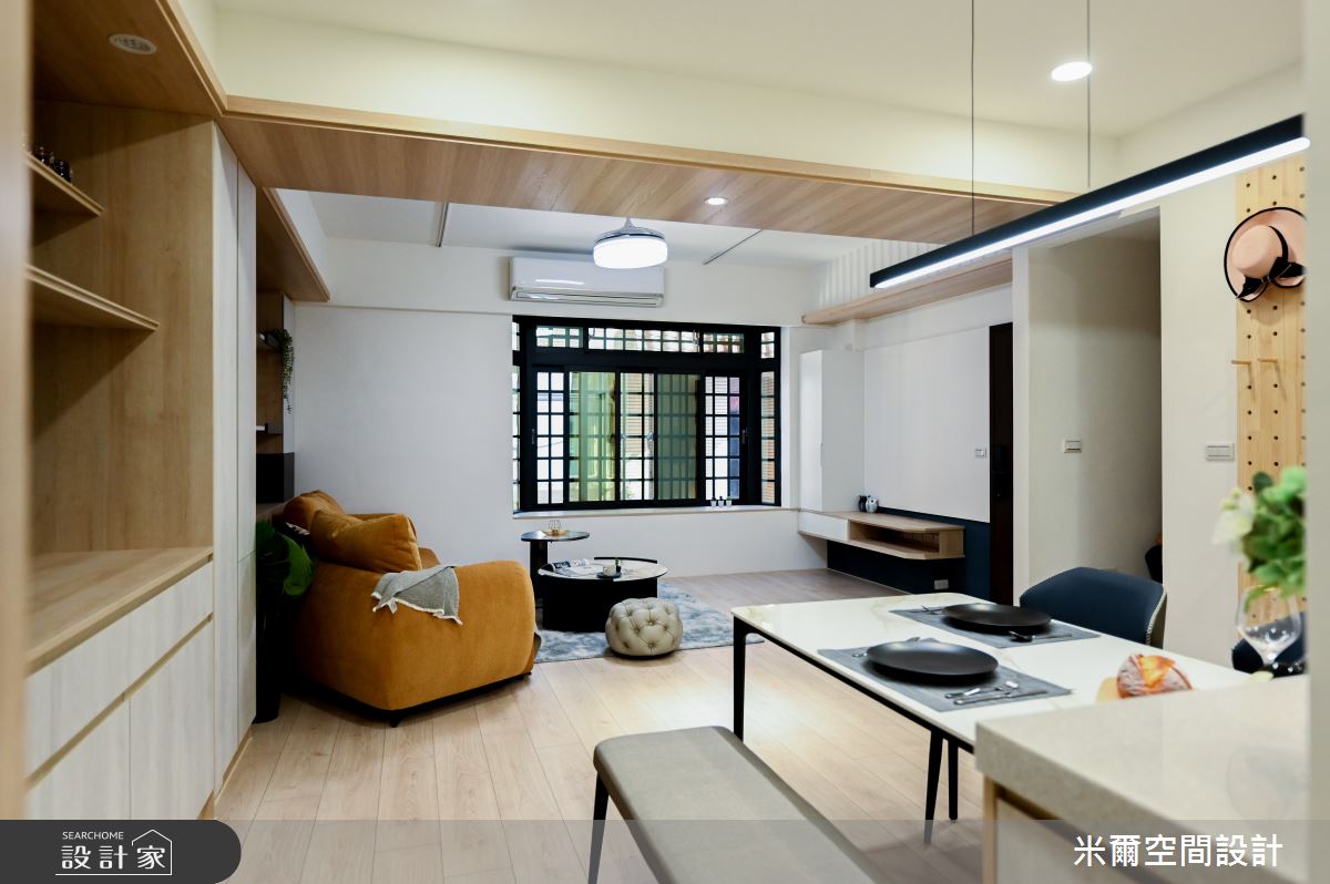 55坪老屋(16~30年)＿北歐風客廳餐廳中島案例圖片＿米爾空間設計＿米爾_原始生活_新竹竹東之11