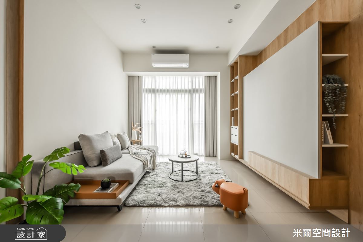 40坪老屋(16~30年)＿北歐風客廳案例圖片＿米爾空間設計＿米爾_一品博觀_新竹市之4