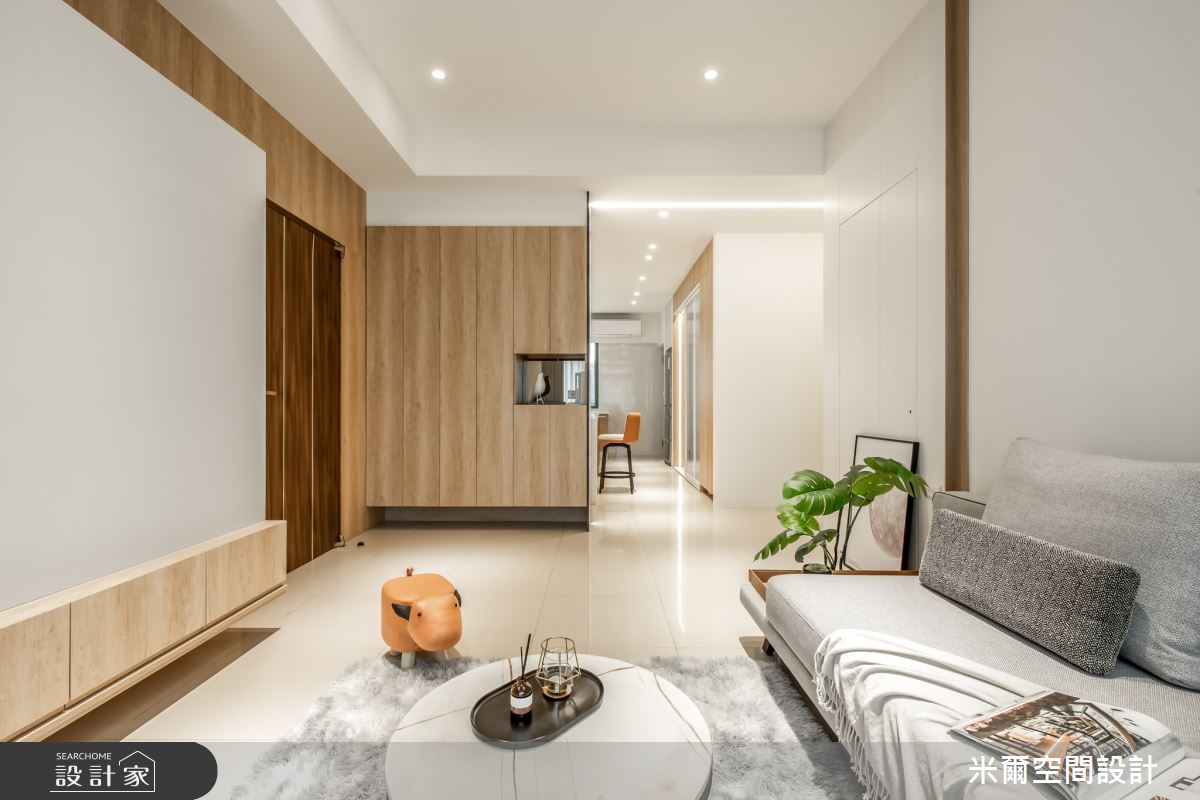 40坪老屋(16~30年)＿北歐風玄關客廳案例圖片＿米爾空間設計＿米爾_一品博觀_新竹市之8