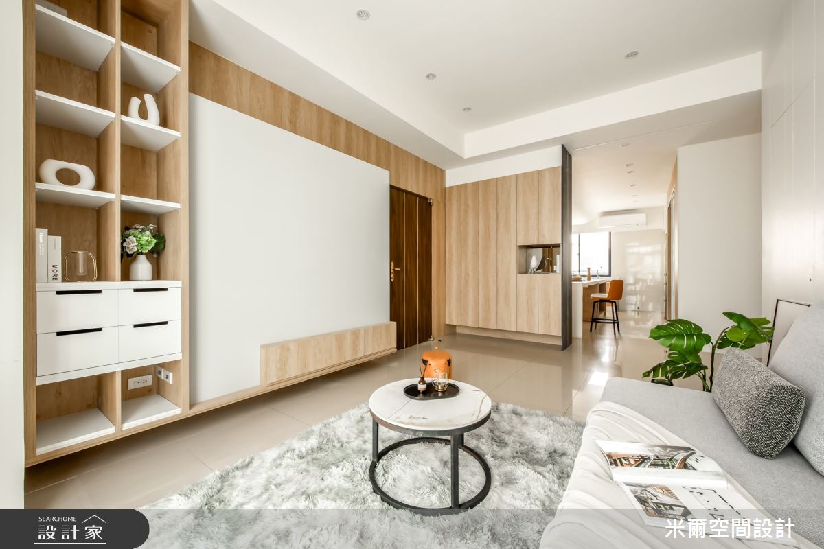 40坪老屋(16~30年)＿北歐風玄關客廳案例圖片＿米爾空間設計＿米爾_一品博觀_新竹市之7
