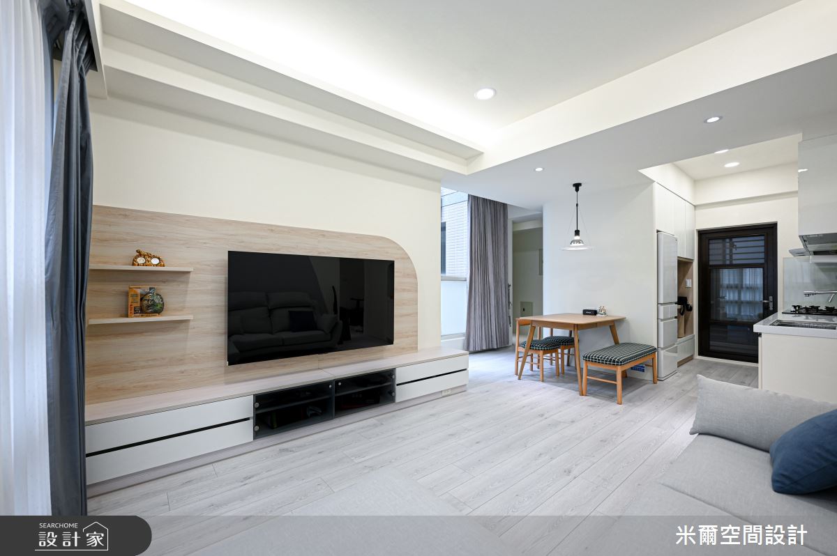 25坪中古屋(5~15年)＿北歐風客廳餐廳廚房案例圖片＿米爾空間設計＿米爾_四君子_新竹竹北之10