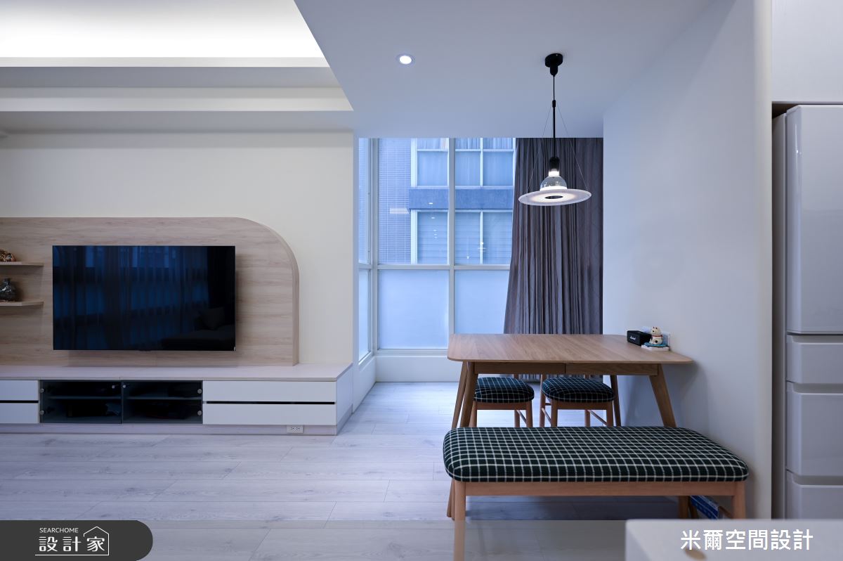 25坪中古屋(5~15年)＿北歐風客廳餐廳案例圖片＿米爾空間設計＿米爾_四君子_新竹竹北之12