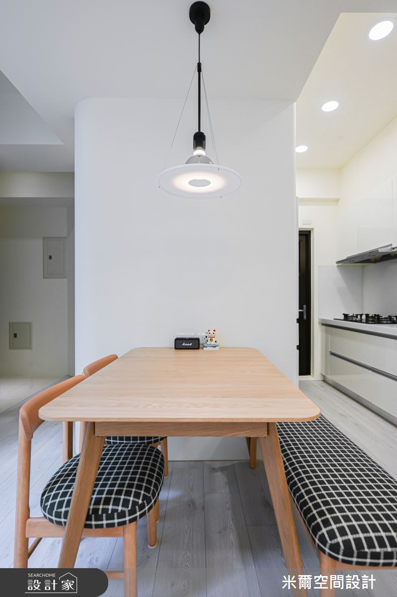 25坪中古屋(5~15年)＿北歐風餐廳廚房案例圖片＿米爾空間設計＿米爾_四君子_新竹竹北之14