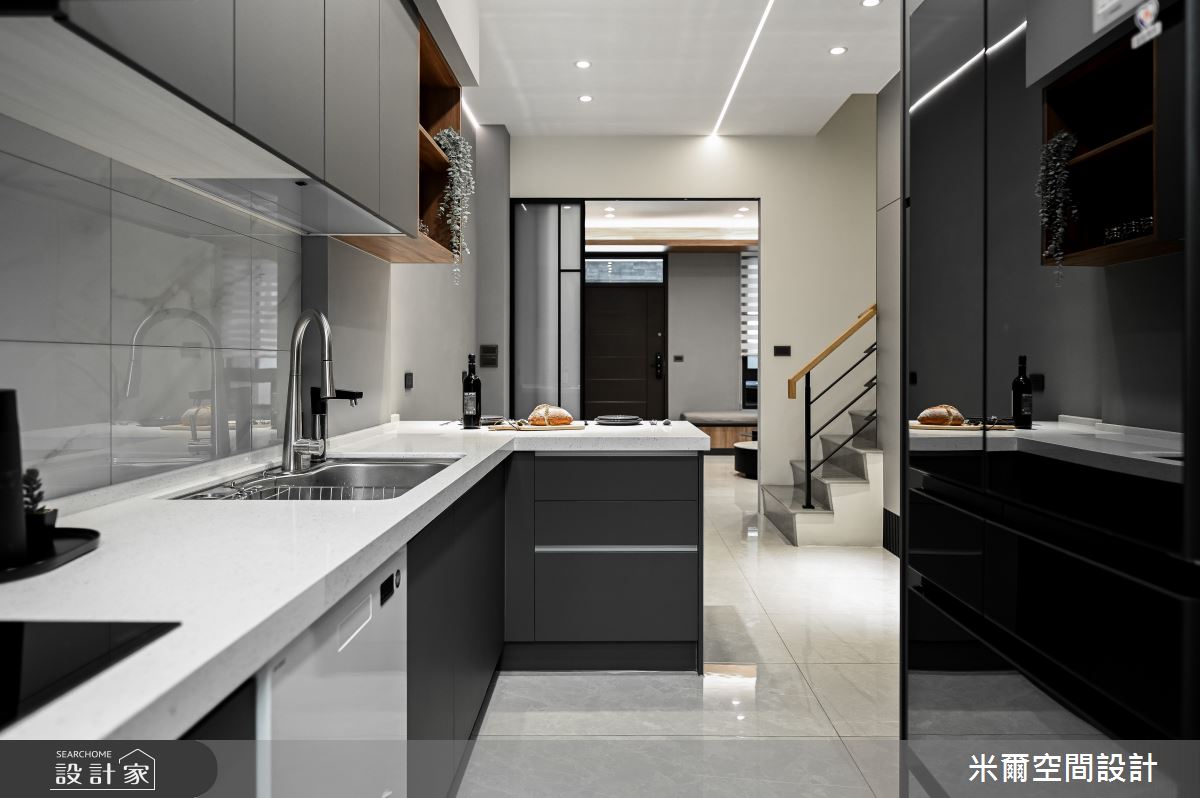60坪新成屋(5年以下)＿現代風餐廳廚房中島案例圖片＿米爾空間設計＿米爾_上禾居_雲林之12