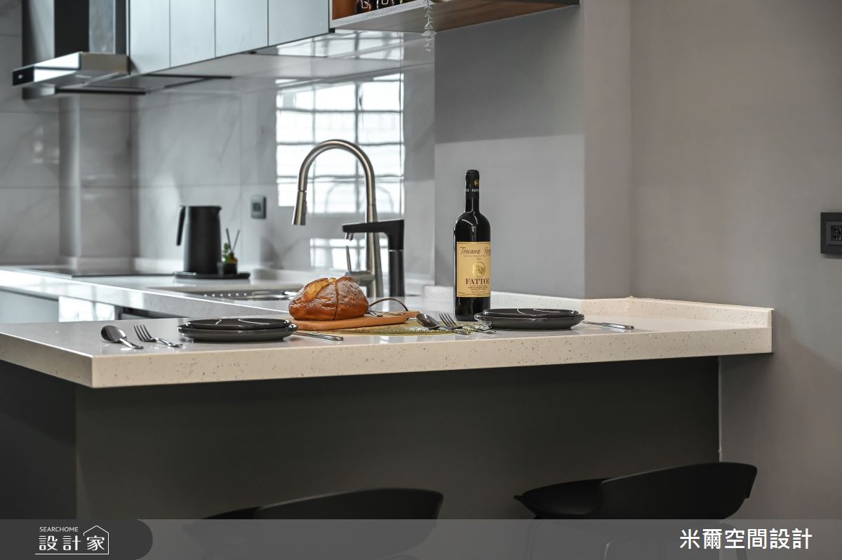60坪新成屋(5年以下)＿現代風餐廳廚房中島案例圖片＿米爾空間設計＿米爾_上禾居_雲林之15