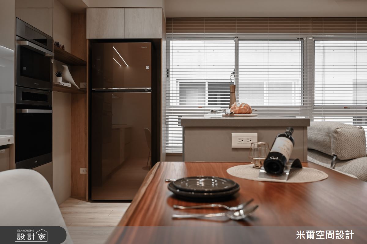 60坪新成屋(5年以下)＿奶茶風餐廳廚房中島案例圖片＿米爾空間設計＿米爾_有你有我_苗栗竹南之14