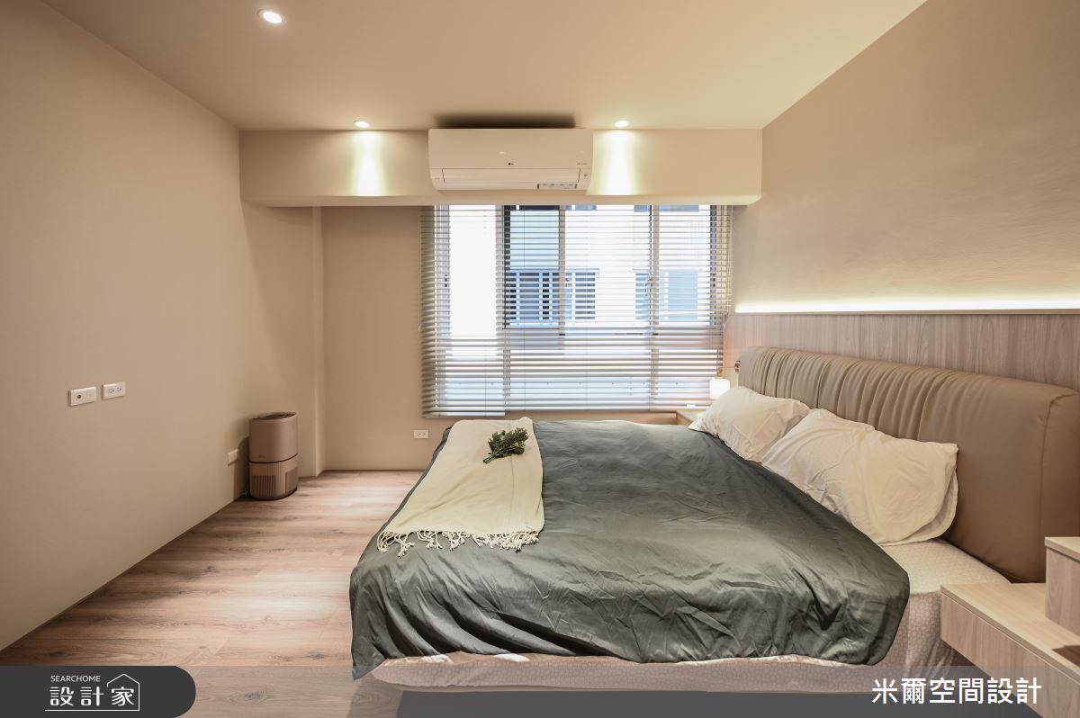 60坪新成屋(5年以下)＿奶茶風臥室案例圖片＿米爾空間設計＿米爾_有你有我_苗栗竹南之21