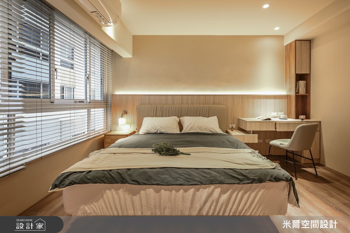 60坪新成屋(5年以下)＿奶茶風臥室案例圖片＿米爾空間設計＿米爾_有你有我_苗栗竹南之23