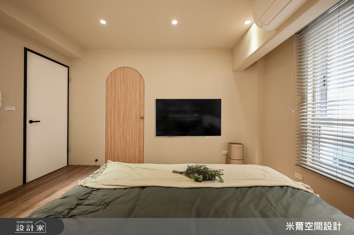 60坪新成屋(5年以下)＿奶茶風臥室案例圖片＿米爾空間設計＿米爾_有你有我_苗栗竹南之24