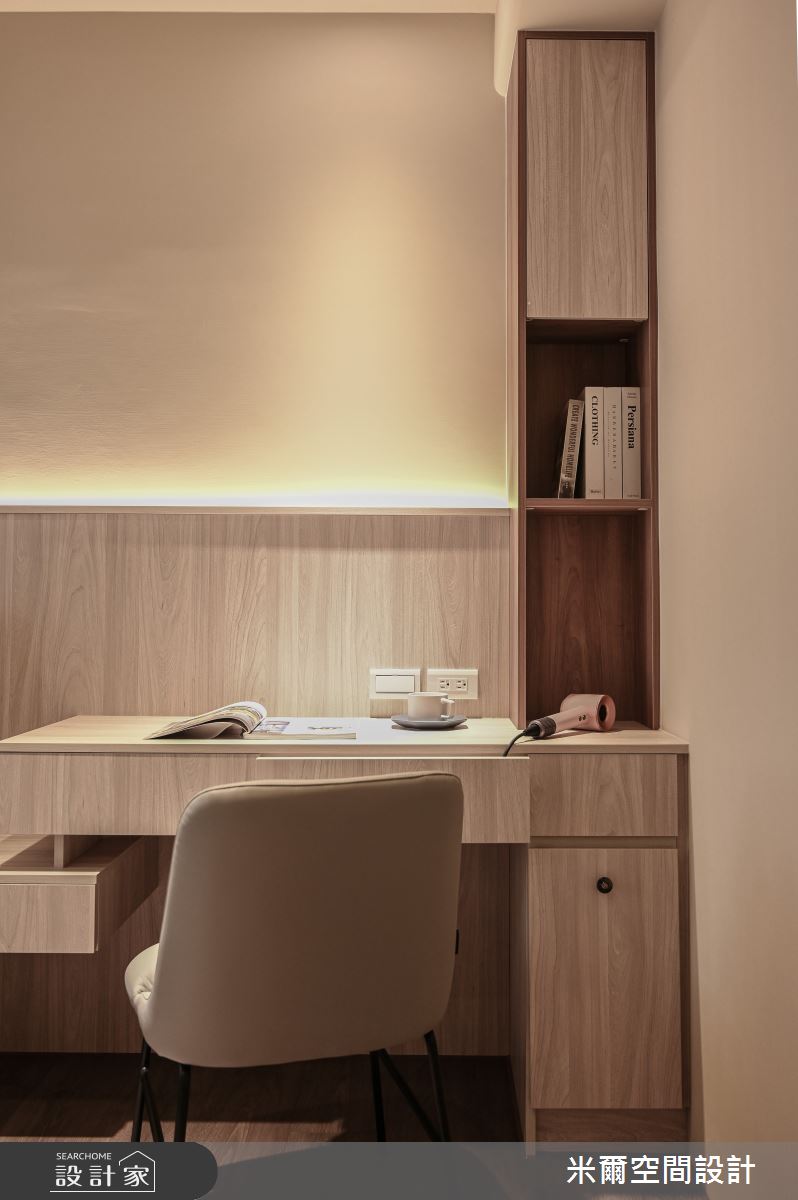 60坪新成屋(5年以下)＿奶茶風臥室案例圖片＿米爾空間設計＿米爾_有你有我_苗栗竹南之27